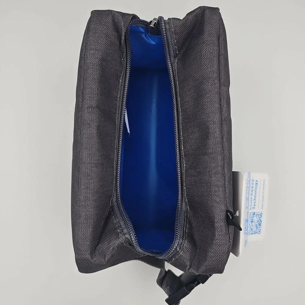 PackIt Freezable Snack Box Gray With Built In Ice‎ Packs